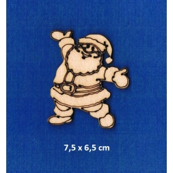 SKLEJKA #3mm Mikołaj 7,5x6,5cm / Mikołaj grawer  II / 3355